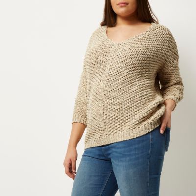 RI Plus slouchy knitted jumper